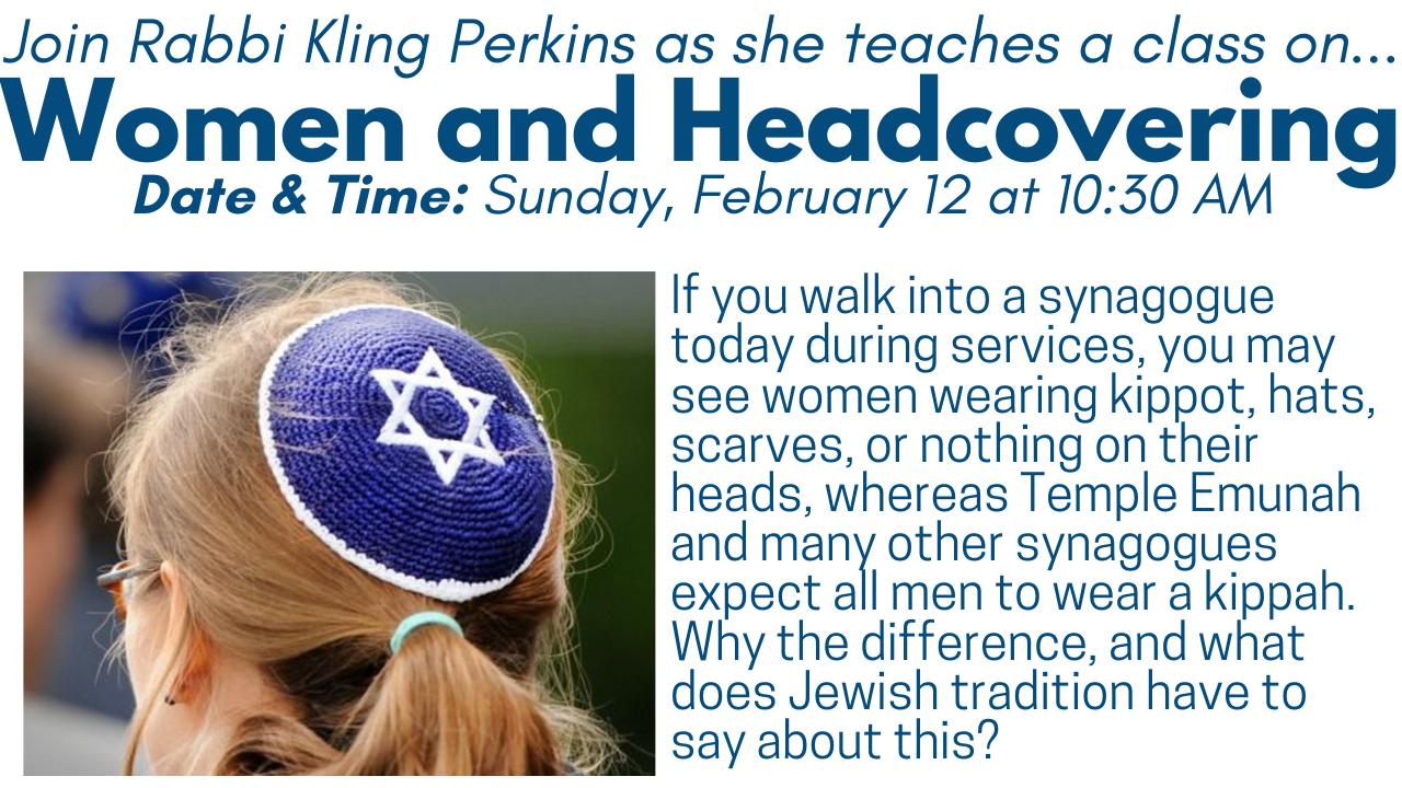 A Class with Rabbi Kling Perkins: Women & Headcovering